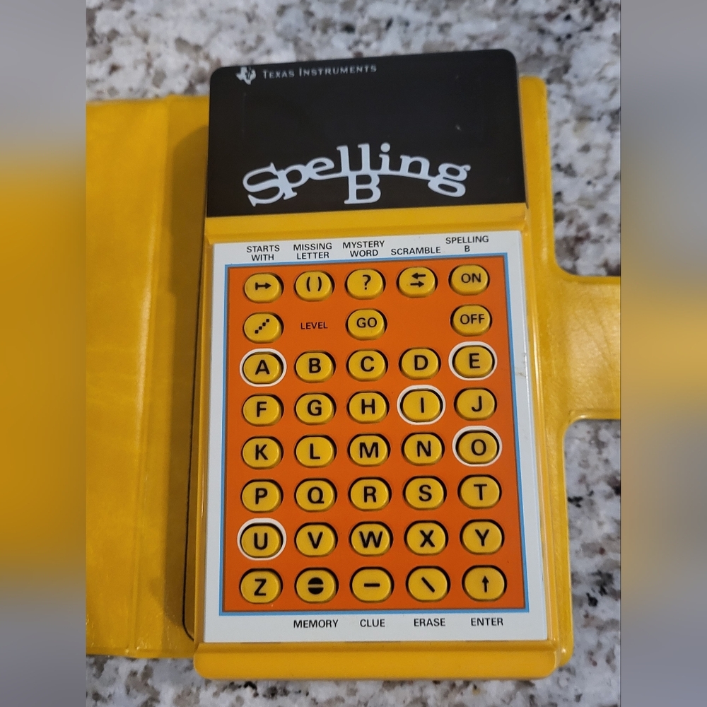 Texas Instruments Spelling B Electronic Game.  Vintage Learning Toy